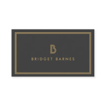 LOGOTIPO INICIAL ART DECO MONOGRAM em DOURADO e CI
