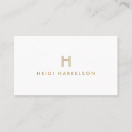 CARTÃO DE VISITA LOGOTIPO INICIAL DO MONOGRAMA INICIAL BRANCO E DOU
