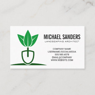 Cartão De Visita Logotipo Landscaper   Jardinagem