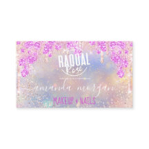 Logotipo Lash Hair Makeup Unhas Hológrafo Rosa