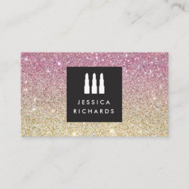 Cartão De Visita Logotipo Lipstick Trio para periodo freelance Arti