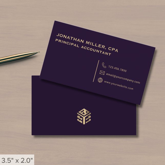 Cartão De Visita Logotipo Luxo Simples (Criador carregado)