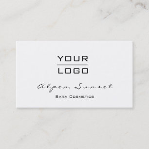 Cartão De Visita Logotipo Makeup Artist Black White Simplesmente