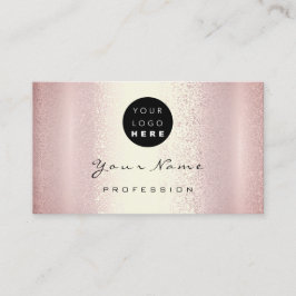 Cartão De Visita Logotipo Makeup Artist Hair Unhas Rosa cor-de-rosa