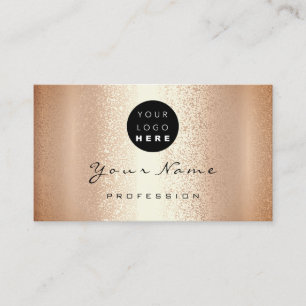 Cartão De Visita Logotipo Maquiagem Unhas do cabelo do artista Rosa