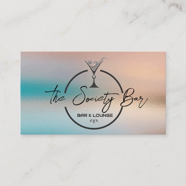 Cartão De Visita Logotipo Martini | Sala de Bar (Frente)