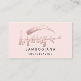 Cartão De Visita Logotipo Microsoft Microblade Social Media Rosa Ro