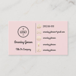 Cartão De Visita Logotipo Mídia social Dourada Código QR Dourado Pó