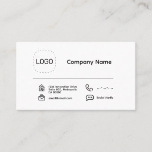 Cartão De Visita Logotipo minimalista