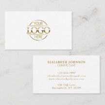 Logotipo Minimalista de Empresa em Ouro Branco Pro