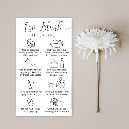 Cartão De Visita Logotipo minimalista de tatuagem com pincel de láb