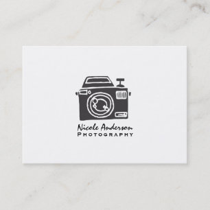 Cartão De Visita Logotipo Minimalista Moderno de Câmera Fotográfica