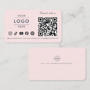 Cartão De Visita Logotipo Minimalista Moderno de Mídia Social em Có