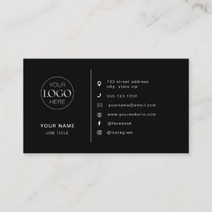 Cartão De Visita Logotipo Minimalista Moderno Ícones de Mídia Socia