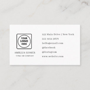 Cartão De Visita Logotipo minimalista moderno Mídia social person
