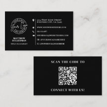Logotipo Minimalista Profissional Código QR Preto