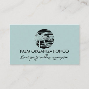 Cartão De Visita Logotipo Minimalista Tropical de Palmeira