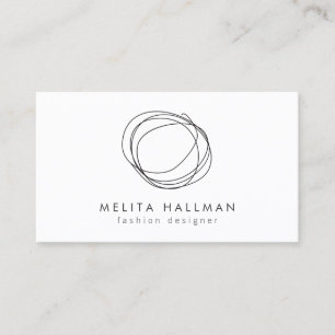 Cartão De Visita Logotipo mínimo e moderno de caractere preto do De