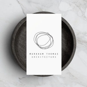 Cartão De Visita Logotipo mínimo e moderno do criador