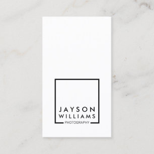 Cartão De Visita Logotipo Mínimo Moderno ao Quadrado de Fotógrafo I