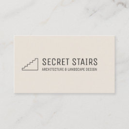 Cartão De Visita Logotipo Mínimo Preto Arquitetura Escadas Degraus