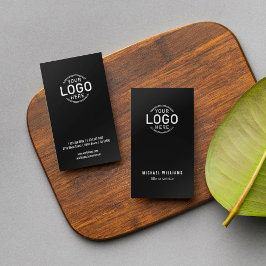 Cartão De Visita Logotipo mínimo Preto moderno, preto, elegante per