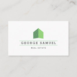 Cartão De Visita Logotipo Moderno Abstrato da Casa Corretor Código 