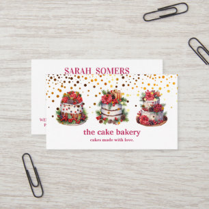 Cartão De Visita Logotipo Moderno de Cupcake Padaria Chef Catering 