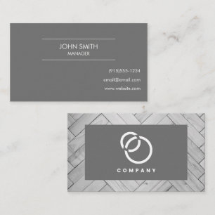 Cartão De Visita Logotipo Moderno de Herringbone