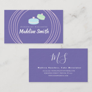 Cartão De Visita Logotipo Moderno de Macaron para Marcas de Padaria