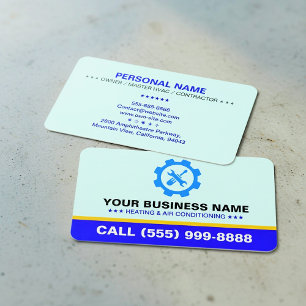 Cartão De Visita Logotipo moderno de negócios de HVAC   Negócios de