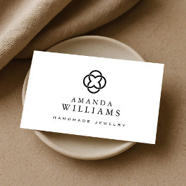 Cartão De Visita Logotipo Moderno do Clover Boutique