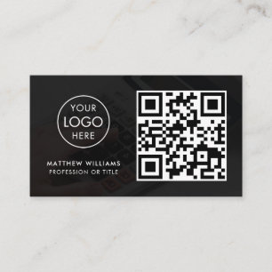 Cartão De Visita Logotipo Moderno do Código QR Profissional Contabi