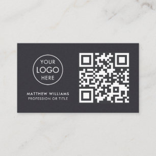 Cartão De Visita Logotipo Moderno do Código QR Profissional de Fotó