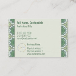 Cartão De Visita Logotipo moderno Elegante Primavera Floral Abstrat