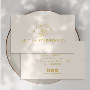 Cartão De Visita Logótipo moderno, fruta nutricionista