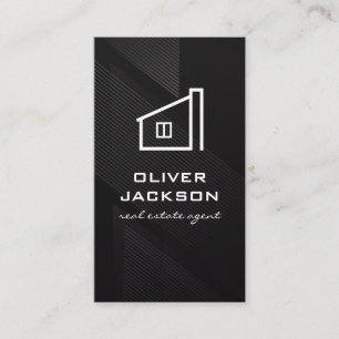 Cartão De Visita Logotipo moderno Imobiliário Linhas