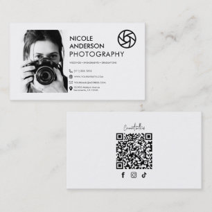 Cartão De Visita Logotipo Moderno Minimalista na Frente Fotografia 