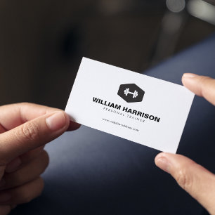 CARTÃO DE VISITA LOGOTIPO MODERNO PARA O INSTRUTOR PESSOAL,
