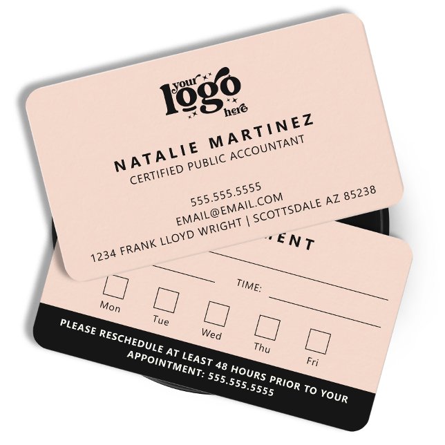 Cartão De Visita Logotipo Moderno Profissional Seu Próximo Compromi (Criador carregado)