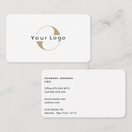 Cartão De Visita Logotipo moderno Simples Limpo Mínimo Barramento B