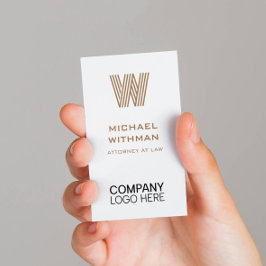 CARTÃO DE VISITA LOGOTIPO MONOGRÁFICO CORPORATIVO LINHA BRONZE QR C
