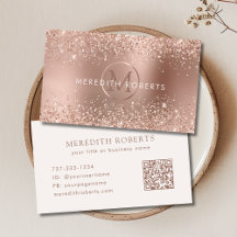 Logotipo Monograma com Brilho Dourado Rosa