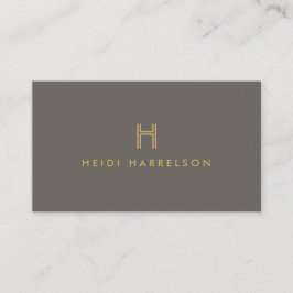 CARTÃO DE VISITA LOGOTIPO MONOGRAMA INICIAL DO LUXE MODERN DOURADO 