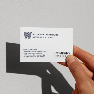 CARTÃO DE VISITA LOGOTIPO MONOGRAMA LINHA AZUL PROFISSIONAL