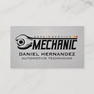 Cartão De Visita Logotipo Motivo Auto Wrench   Mecânica