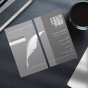 Cartão De Visita Logotipo Nb de Caneta da Cinza Moderna Notícias Pú