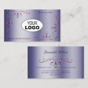 Cartão De Visita Logotipo Ornamental de borda do canto do Ornamenta