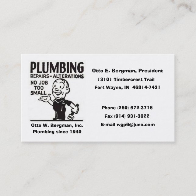 Cartão De Visita Logotipo, Otto E. Bergman (Frente)