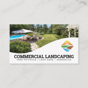 Cartão De Visita Logotipo Paisagista Moderno   Quintal Residencial